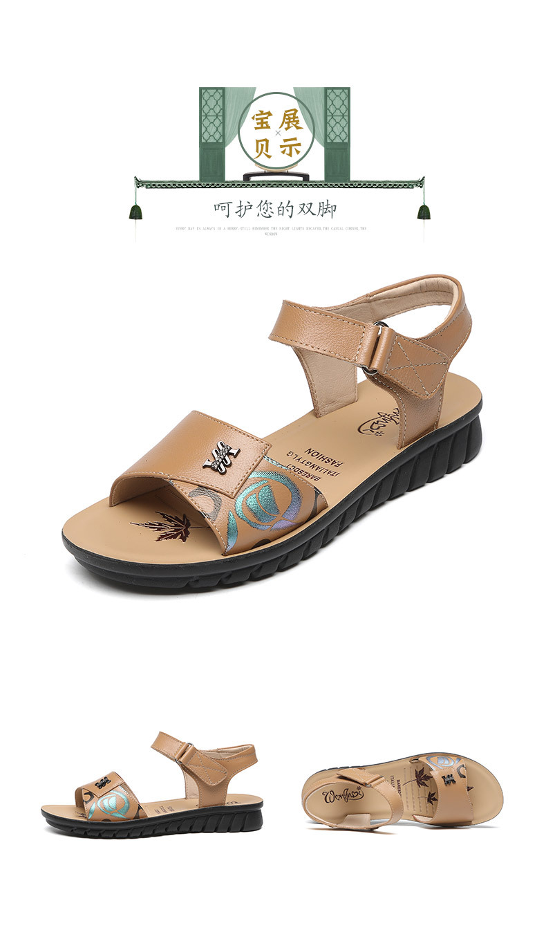C4692 1050K GIÀY DÉP SANDAL NỮ RUITDT BIG SIZE NGOẠI CỠ ĐẾ MỀM MÙA HÈ TRUNG NIÊN HỌA TIẾT HOA GIÀY DÉP NỮ DA BÒ G03 SẢN PHẨM MỚI
