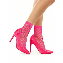 L 58085 Japanese solid mesh mid-calf socks ��ϵ��ɫ������Ͳ