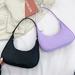 Поярная сумка через плечо Nylon, одно- Shoulder стиль подмышка, коллекция 2021 — компактный нейлон 15×12×3 см