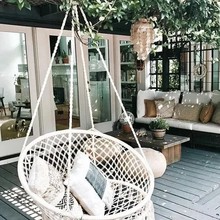 ins北欧吊篮抖音网红吊椅阳台流苏秋千室内儿童摇篮椅懒人家用椅