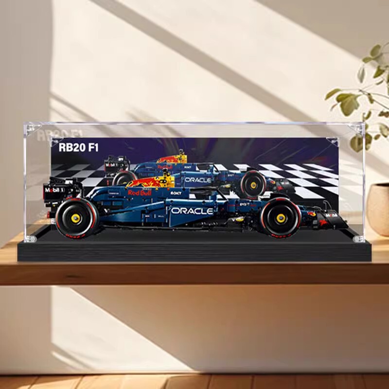 Mechanical Group Oracle Red Bull RB20 F1 Racing Acrylic Display Box for Lego 42206 Storage Box