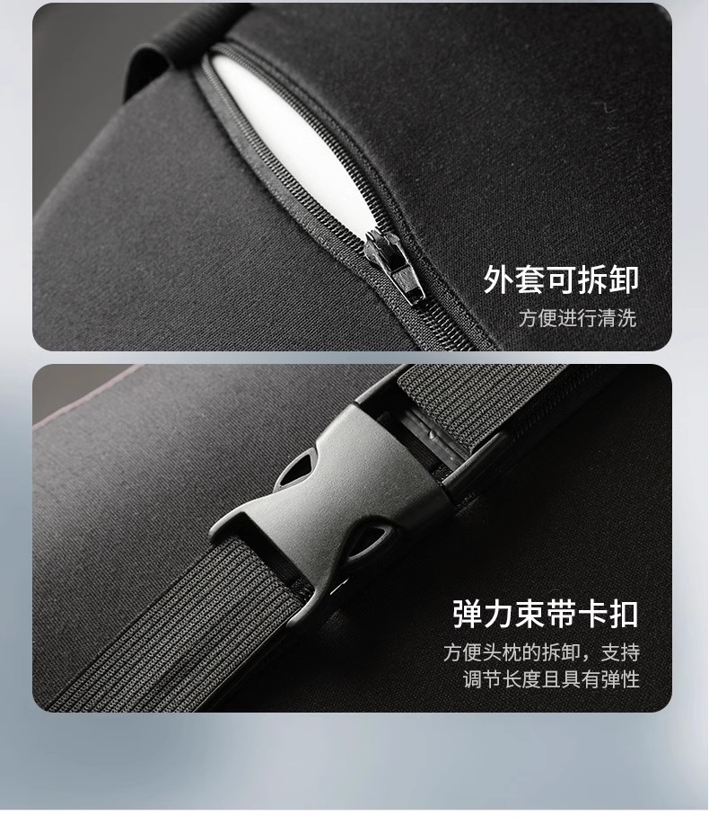 Car Headrest and Lumbar Support Set Memory Foam Pillow Breast Pillow Rubber Cushion Extra Thick Support Lumbar Support Office Chair Cushion
