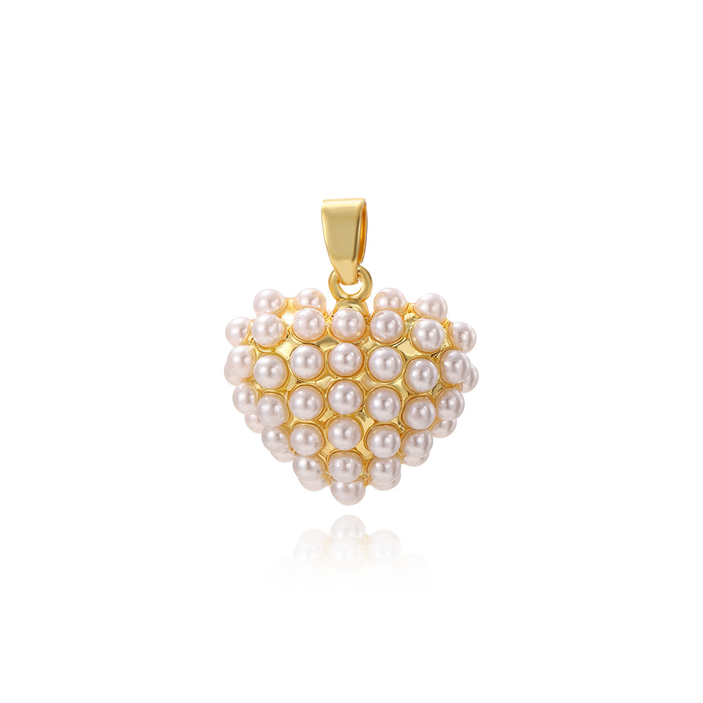 10g Weight Pendant Jewelry Making Type 30 * 20mm Jewelry Making Size Artificial Pearls Inlay Material DIY Jewelry Accessories Classification 1 Piece Quantity Artificial Pearl, Copper Material Star, Heart Shape Pattern All Seasons Season Plating Design Casual Style 1 Piece 30 * 20mm Artificial Pearl Copper Artificial Pearls Star Heart Shape Pendant 15