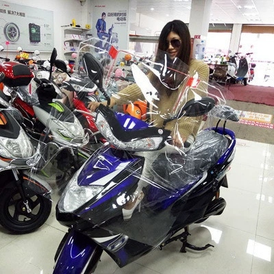 Motorcycle front windshield – heightening wide battery car - no-bracket-ordinary-style-windshield