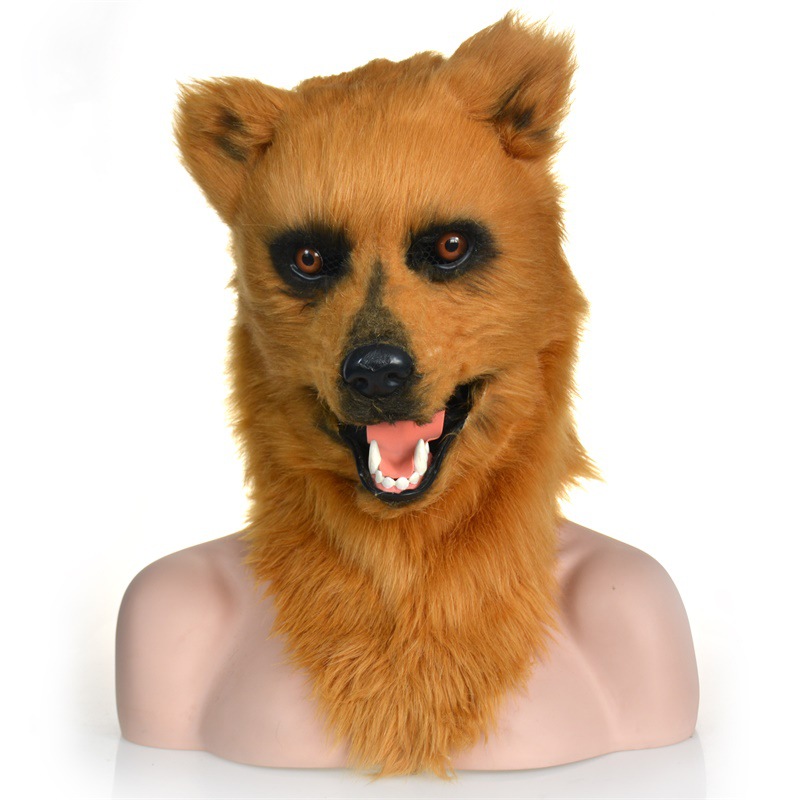 Máscara de cabeza de animal de cara completa Lobo Oso conejo León leopardo fotografía bola rendimiento máscara de película fabricante