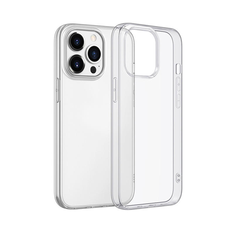 适用新17ProMax大孔TPU透明壳15pm简约13/14手机壳iphone11保护套|undefined