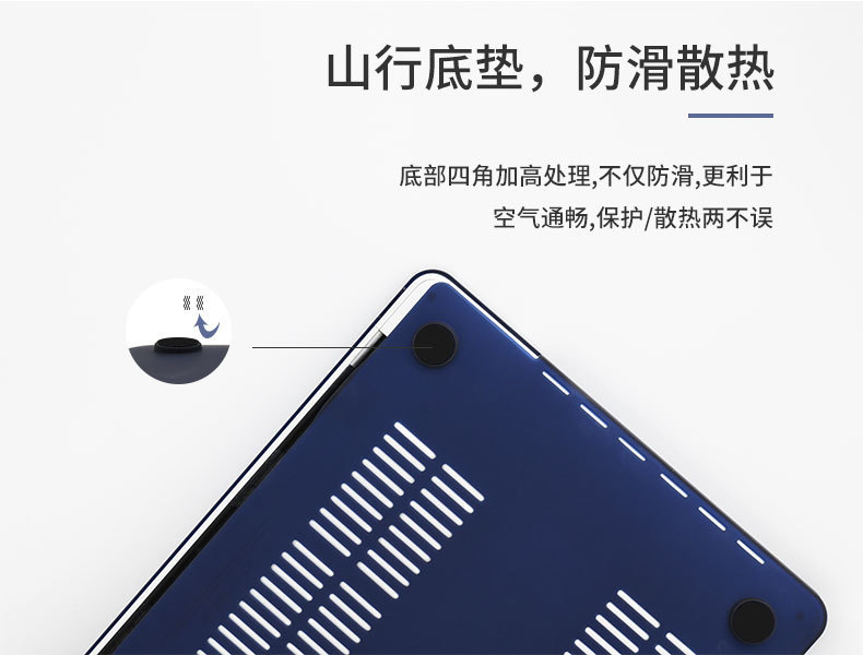 Suitable for Apple macbook 15-inch Air14 Pro 13.3M 12-channel transparent matte shockproof notebook case undefined