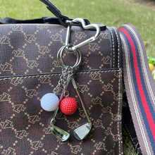 德国高尔夫球钥匙扣挂件跨境礼品高尔夫球创意欧美金属挂饰工艺品