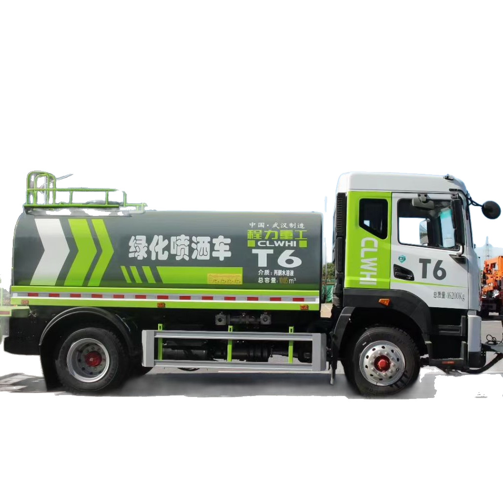 Direct sales from the manufacturer: Dongfeng 12-cubic-meter green landscaping spray truck, optional mist cannon dust suppression truck, 15-cubic-meter water sprinkler truck for export