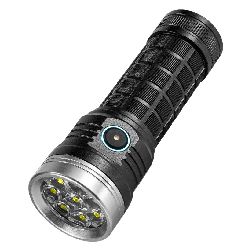 Cruz-frontera multi-Lámpara cuentas linterna de luz fuerte iluminación al aire libre impermeable emergencia portátil multifunción USB recargable linterna