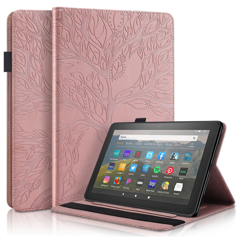 Suitable for Amazon Kindle Fire7 2022 Leather Case Tablet Printed Protective Shell Bracket Anti-Fall Shell Suitable for Amazon Kindle Fire7 2022 Leather Case Tablet Printed Protective Shell Bracket Anti-Fall Shell