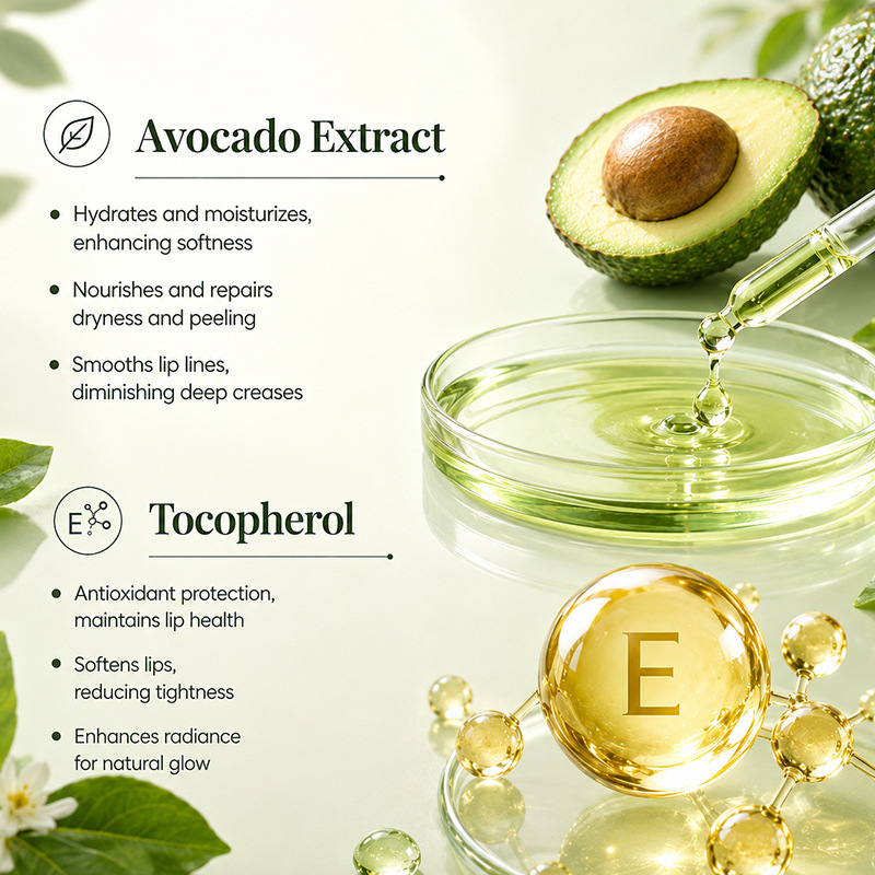 Comercio exterior transfronterizo KORMESIC aguacate color lipstick lip balm humectante protector labial fábrica al por mayor image 4