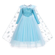 Frozen cosplay��ɯ����ѩ��ӡ���L���L�����L��W���B��ȹ�ݳ���