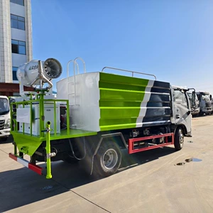 National VI Dongfeng 7-tonluq mavi toz təmizləyən maşın, 30/40m duman topu ilə.