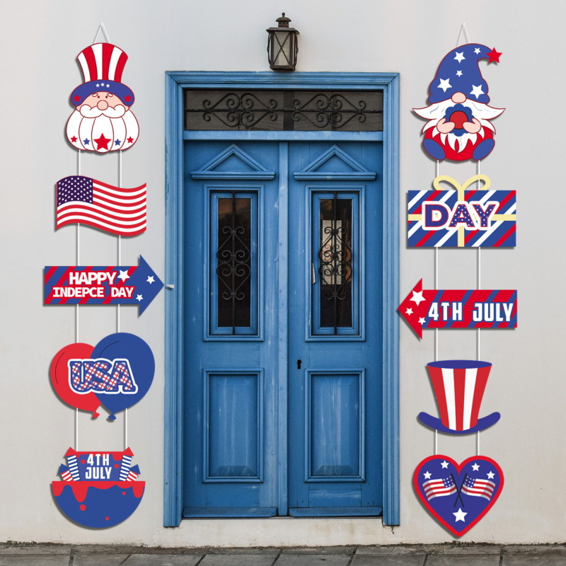 Transfronterizo DE LOS Estados Unidos Día DE LA Independencia decoración puerta colgante patio al aire libre accesorios de diseño de fiesta suministros papel de impresión creativo