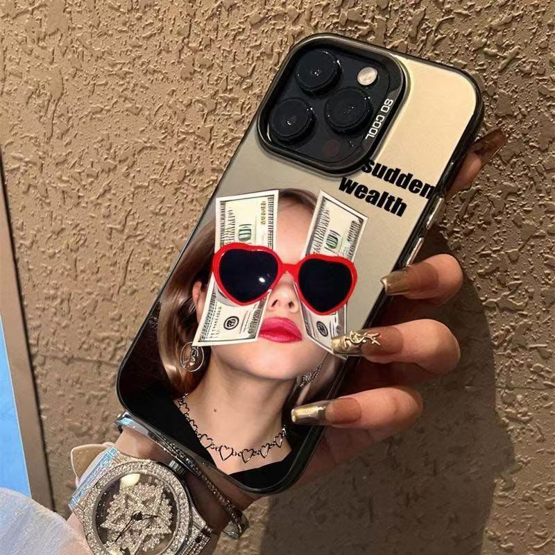 Nueva funda para teléfono móvil iphone16 aplicable europea y americana Apple 15promax/14 gafas de sol creativas 13pro12 11xr