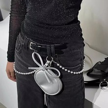 小众设计韩国迷你链条零钱包2024新款腰包斜挎包耳机包挂饰包包女