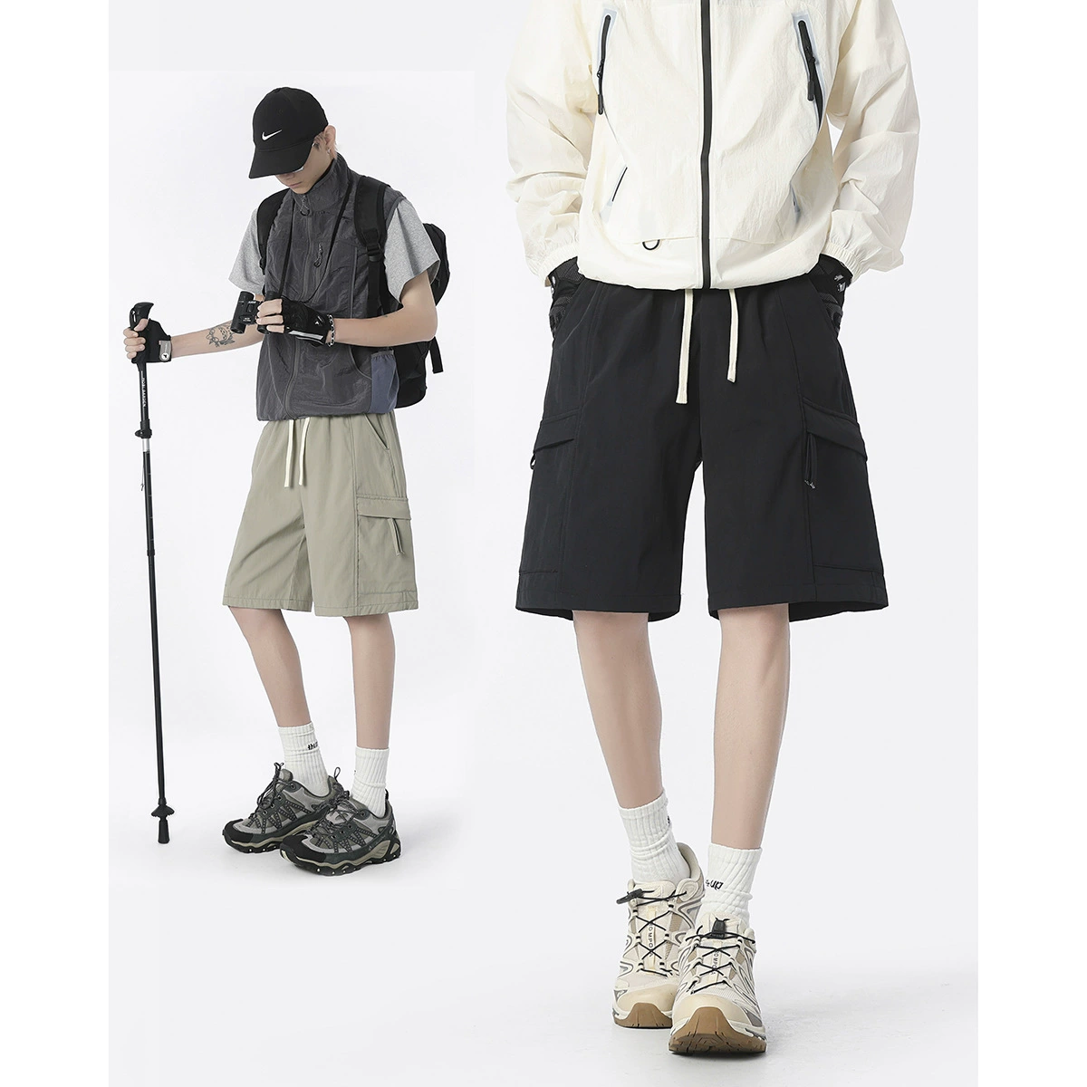 Мужские летние шорты 2025 года, модный стиль, глубокий ассортимент, свободные повседневные брюки, трендовые спортивные шорты