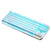 Wolverine F3087 mixed light blue shaft mechanical keyboard 87 key metal eating chicken full -key non -rushing computer keyboard Ama