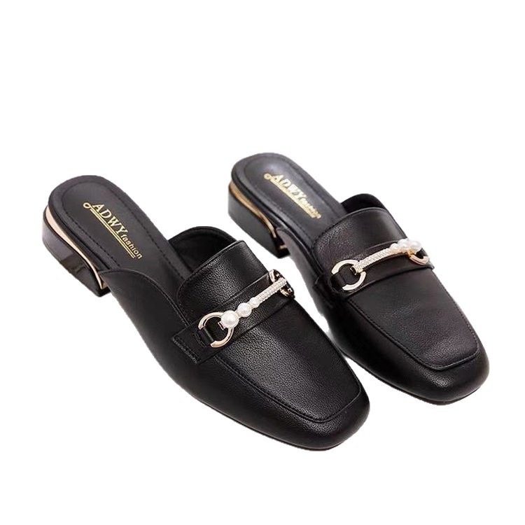 2026 primavera y verano zapatos cuadrados de tacón grueso y medio para niños pequeños zapatos mueller fragrantes
