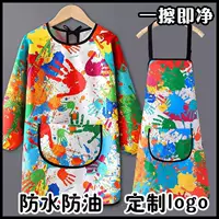 CUHC рисует водонепроницаемую комнату для рисования, живопись, переодевание, детское питание, фартук, печать логотипа