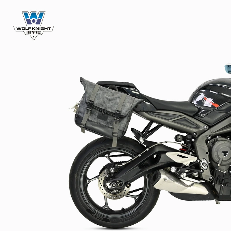 Подходит для Triumph Street Triple 765 — боковая сумка с быстросъёмом, ретро боковой кофр, модифицированная сумка для шлема