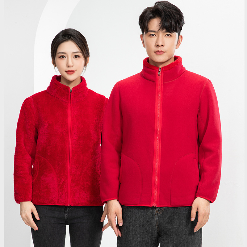 Chaqueta de trabajo de terciopelo de cuello vertical comercio exterior transfronterizo chaqueta de ropa de hombre doble cara chaqueta de terciopelo de grano grueso personalizado