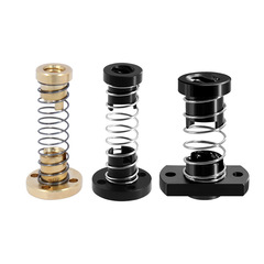 3D Printer POM Nut T8 Brass Backlash Elimination Components with Spring, Competition Grade Silent Nut