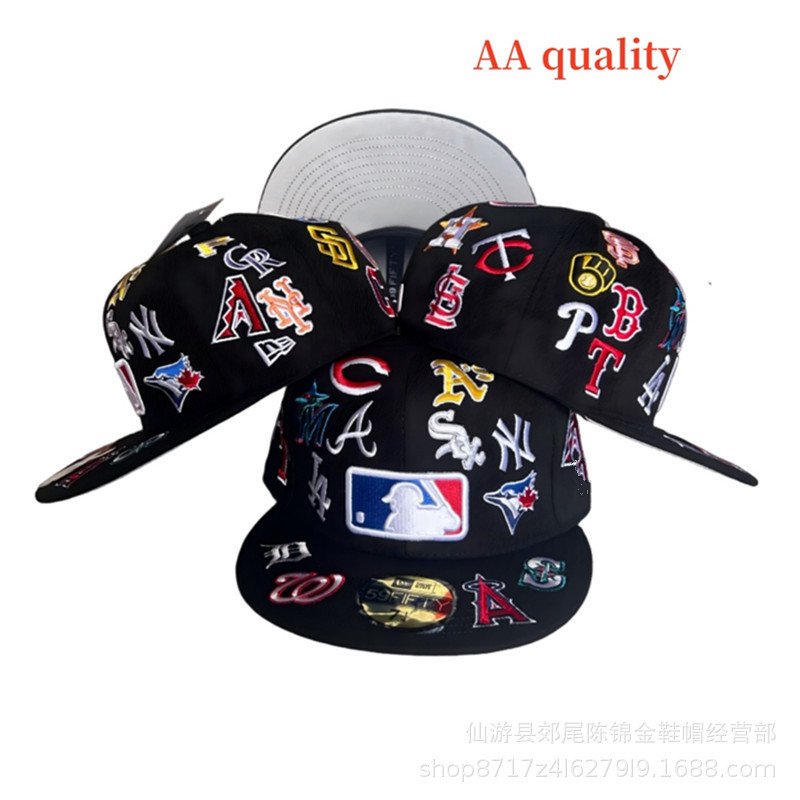 2025 新ホット販売クロスボーダー外国貿易 AA エンジェルビッグヘッド刺繍野球立体パターンフラットつばサイズ帽子|undefined