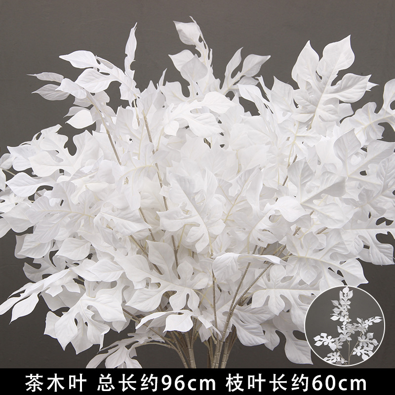Bodas de flores de seda de imitación blanca flores falsas decorativas floral sala de bodas floral hogar ramo único camino de introducción de flores