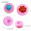 Three dimensional silica gel fondant contains rose, silicone mold, flowered
