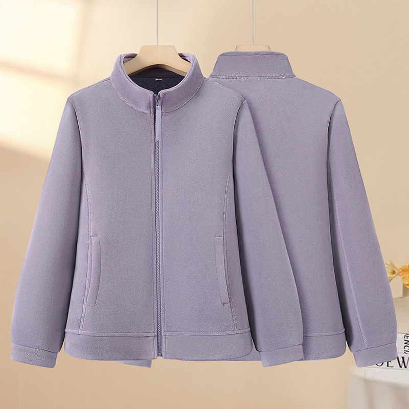 New Style Fleece-Lined Thickened Jacket for Mothers, Suitable for 45-Year-Old Middle-Aged Women, Casual Cardigan Sweatshirt with Thick Fleece New Style Fleece-Lined Thickened Jacket for Mothers, Suitable for 45-Year-Old Middle-Aged Women, Casual Cardigan Sweatshirt with Thick Fleece