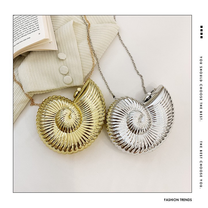 Transfronterizo 2025 nuevo estilo de moda conchilla bolsa de cena de damas cadena bolsa de noche nicho bolso acrílico brillante