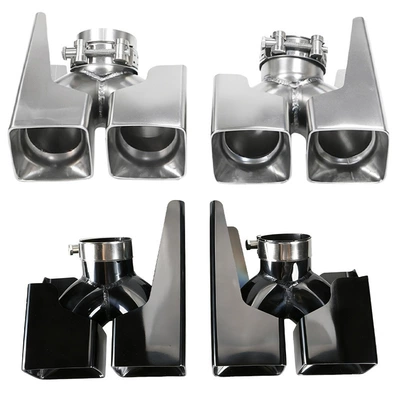 four-out square stainless steel decorative — Exhaust pipe