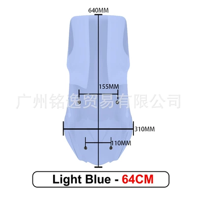 Front Windshield, Motorcycle — Motorcycle front windshield - light-blue-64cm