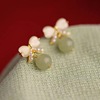 Advanced fashionable cute earrings from pearl with bow, Japanese and Korean, light luxury style, bright catchy style, high-quality style