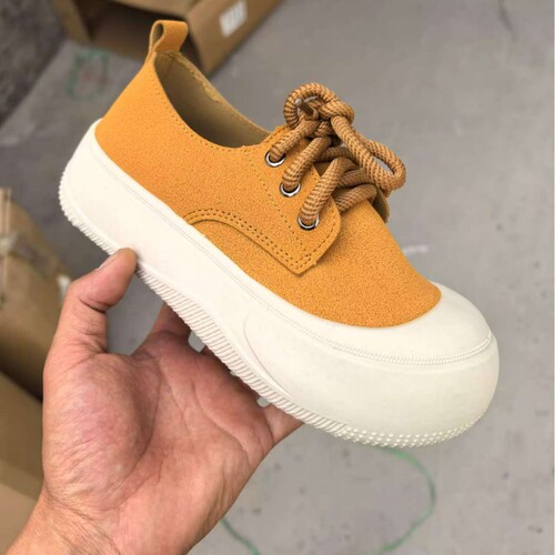 【4CM Height Increase】New Strap Women's Casual Shoes Thick Sole Round Toe Laced White Shoes Fashion Loafers