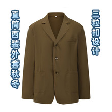 跨境休闲西装外套男士韩版潮流上衣港风西服外套加厚男秋冬百搭