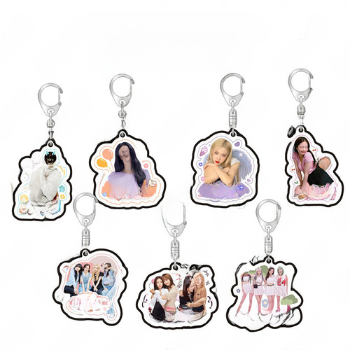 Blackpink cartoon keychain acrylic pendant Lisa Jennie Jisoo Park Chae Young Kim Ji Soo Ni 