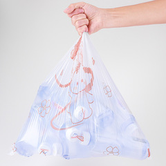 萌兔抽繩垃圾袋加厚加大稱重垃圾袋花香印花垃圾袋提繩式