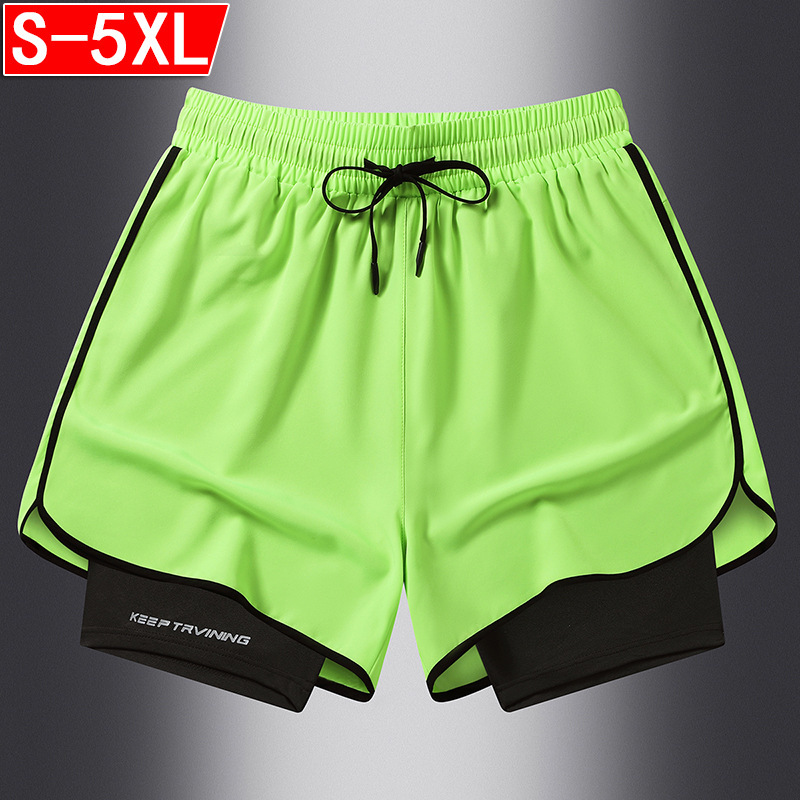 Sports Shorts Men's Summer Thin Breathable Running Casual Quick-Drying Ice Silk Elastic Training Pants Fitness Three-Point Pants