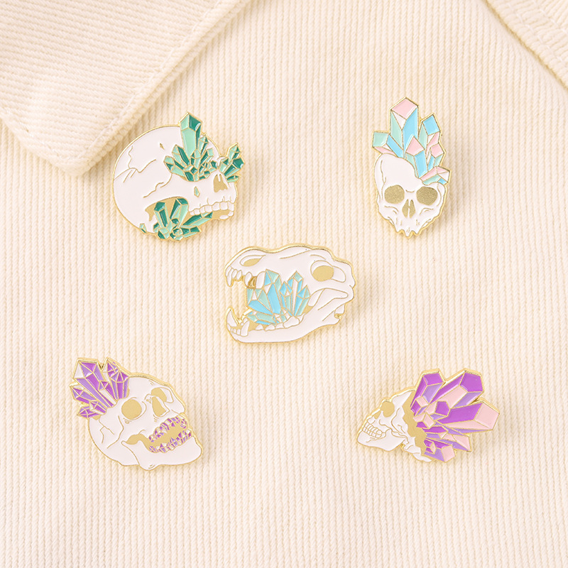 Cartoon Style Style Cartoon Style Pin Skull Alloy Plating Metal Unisex Brooches