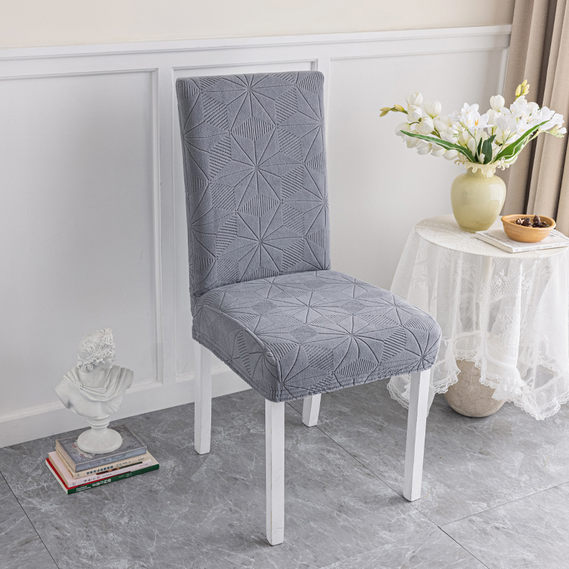 Personalizado transfronterizo simple comedor pequeño silla curva cubierta elástica cubierta taburete cubierta asiento de mesa de comedor estilo moderno minimalista