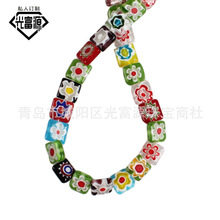 正方形千花琉璃珠混色散珠 diy饰品配件手工服饰手链项链材料