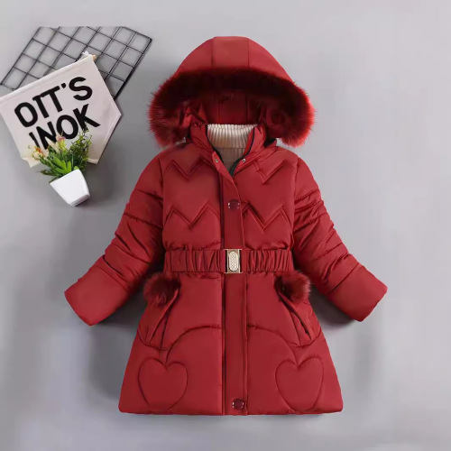Women's Long-Sleeve Fleece-Padded Cotton Coat with Warm Insulation, Trendy and Stylish, for Girls, Fashionable and Overseas Trade Exclusive