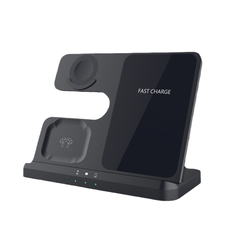 Tres en uno cargador inalámbrico multi-función soporte de carga rápida de escritorio adecuado para Samsung teléfono móvil reloj auricular base