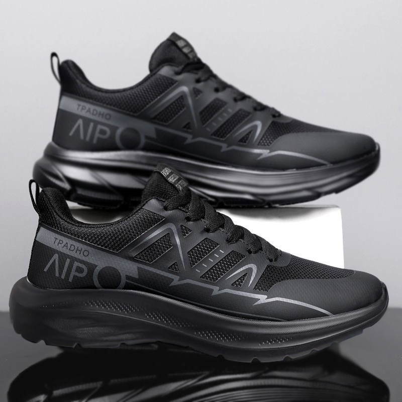 Zapatos de hombre nuevos zapatos de malla de empalme transpirables al aire libre cómodos zapatos de correr suaves ligeros simples zapatos de hombre versátiles