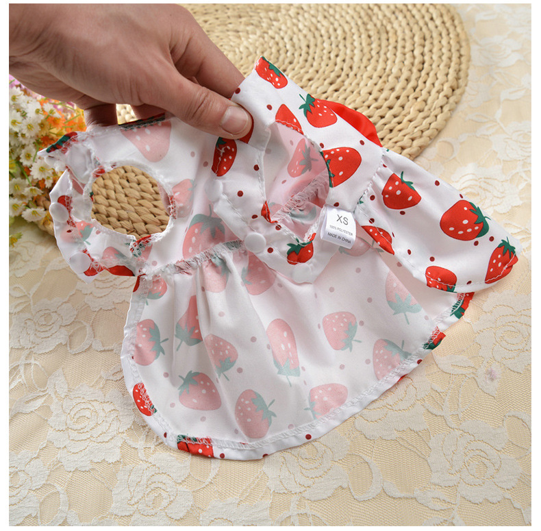 Princess Polyester Flower Bow Knot Printing Pet Clothing display picture 4