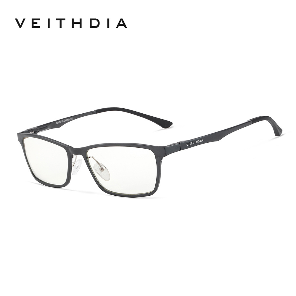 Marco de apertura de marco completo aluminio magnesio anti-luz azul espejo óptico de miopía marco hombre cuadrado simple negocio cómodo 8706