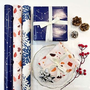 Strength Factory Supply Wholesale Coated Paper Wrapping Paper Holiday Gift Wrapping Paper Roll Wrapping Paper